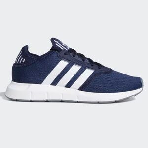 Adidas Swift Run X Collegiate Navy Blue & White Stripe Sneakers Size 5.5